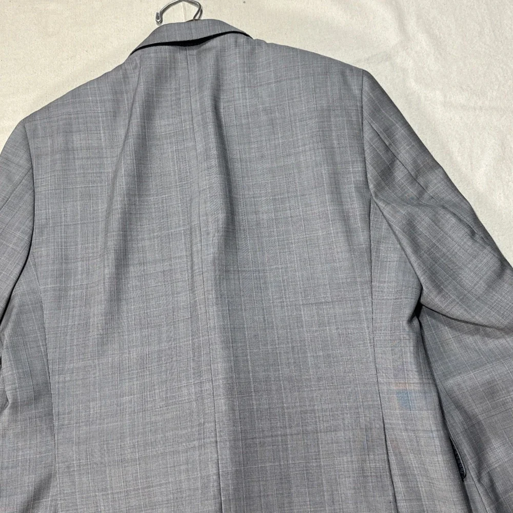 Jos A Bank Reserve Blazer Mens 46 Grey Lanificio di Fabio Super 120s Wool Italy